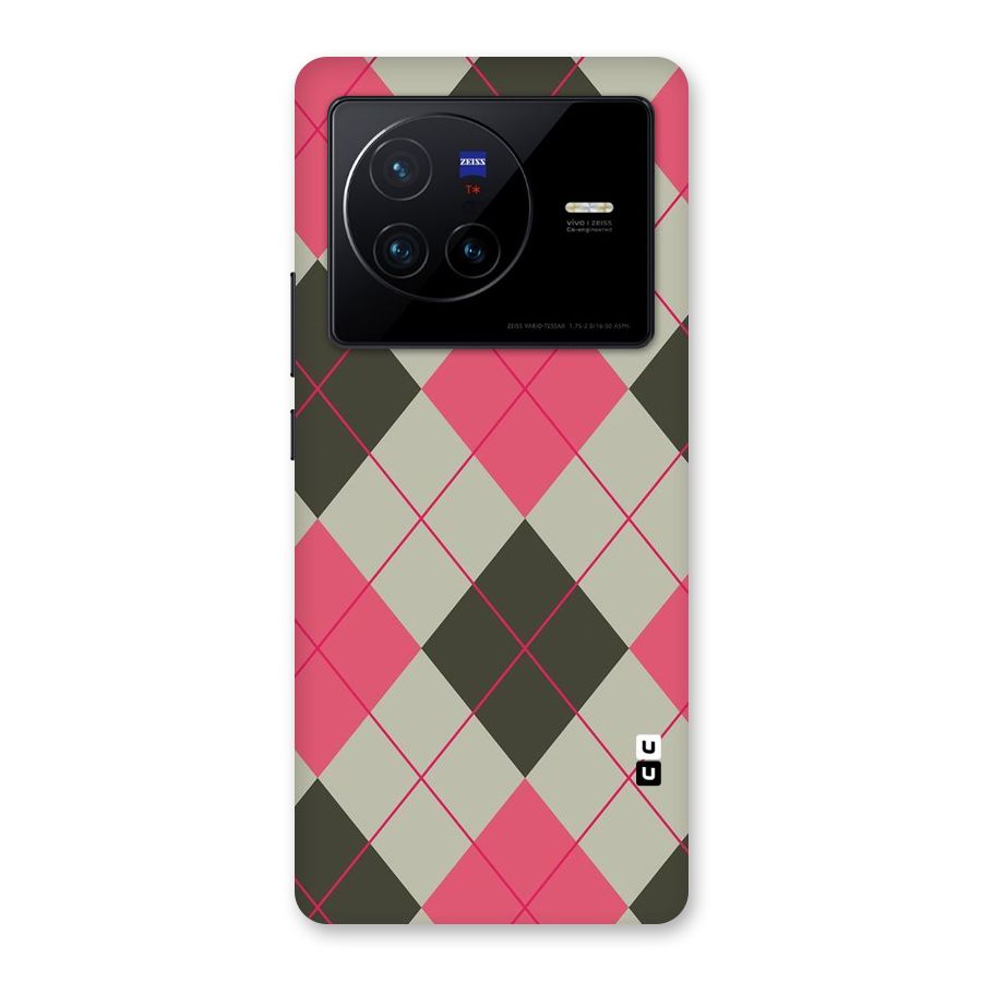Check And Lines Back Case for Vivo X80