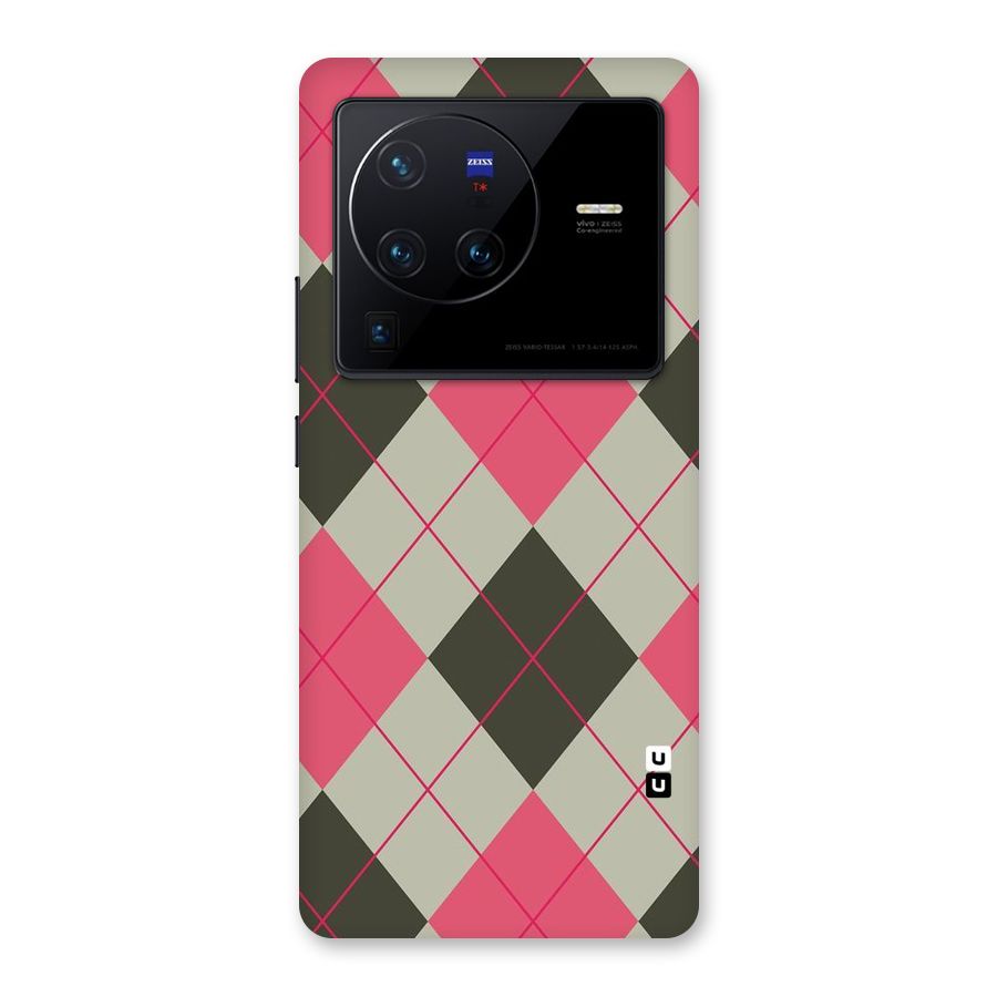 Check And Lines Back Case for Vivo X80 Pro