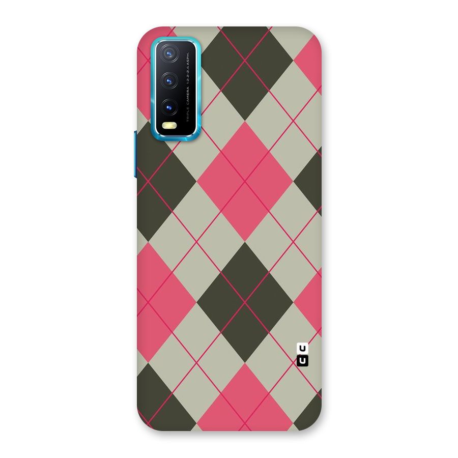 Check And Lines Back Case for Vivo Y20A