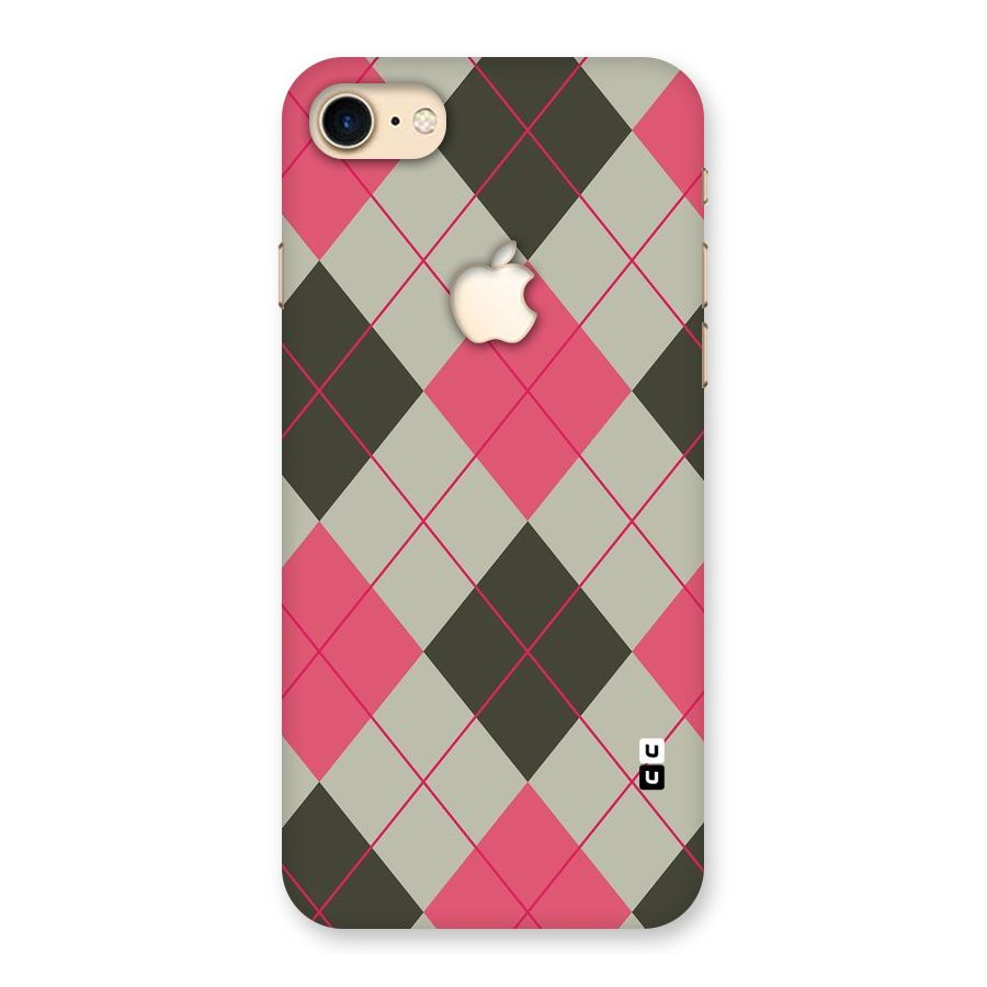 Check And Lines Back Case for iPhone 7 Apple Cut