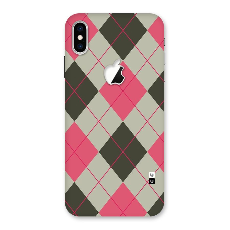 Check And Lines Back Case for iPhone XS Max Apple Cut