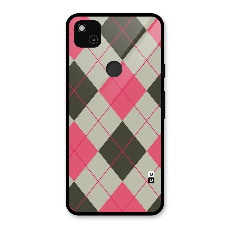 Check And Lines Glass Back Case for Google Pixel 4a