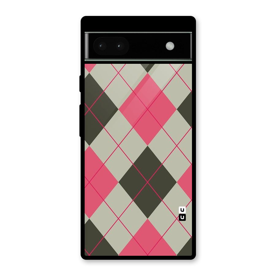 Check And Lines Glass Back Case for Google Pixel 6a