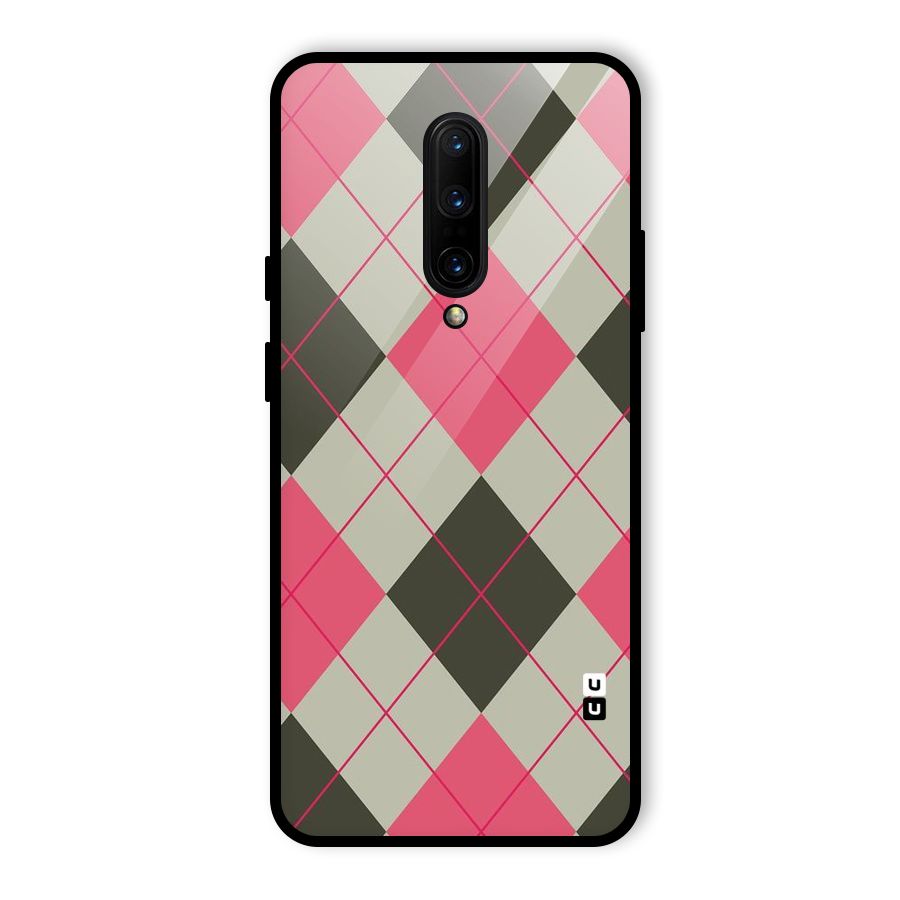 Check And Lines Glass Back Case for OnePlus 7 Pro