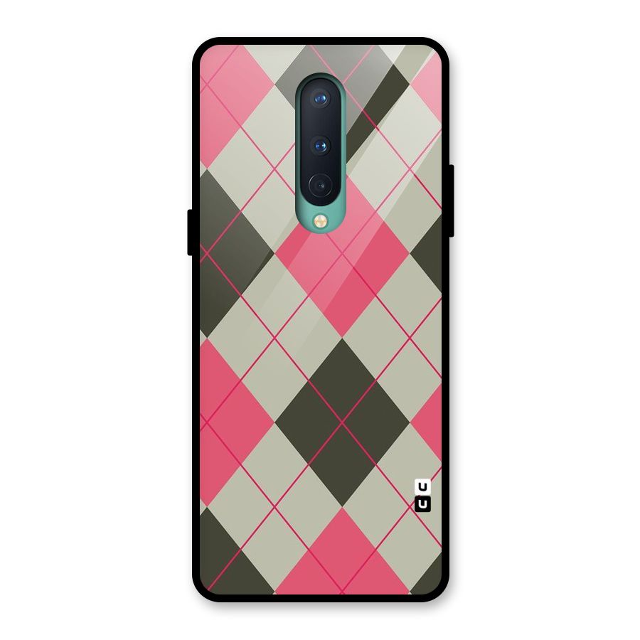Check And Lines Glass Back Case for OnePlus 8