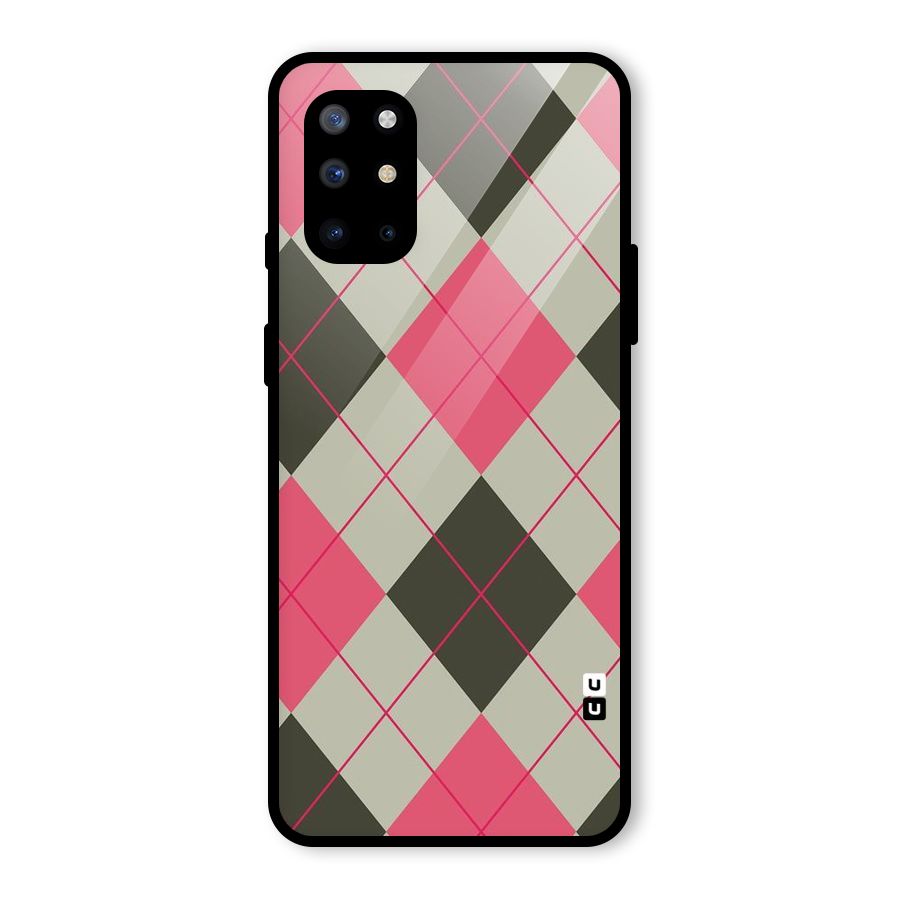 Check And Lines Glass Back Case for OnePlus 8T
