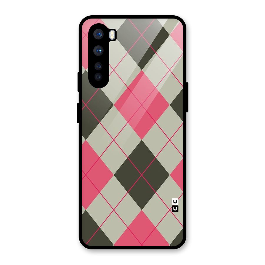 Check And Lines Glass Back Case for OnePlus Nord