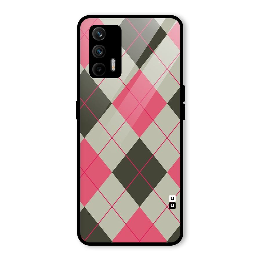 Check And Lines Glass Back Case for Realme GT 5G