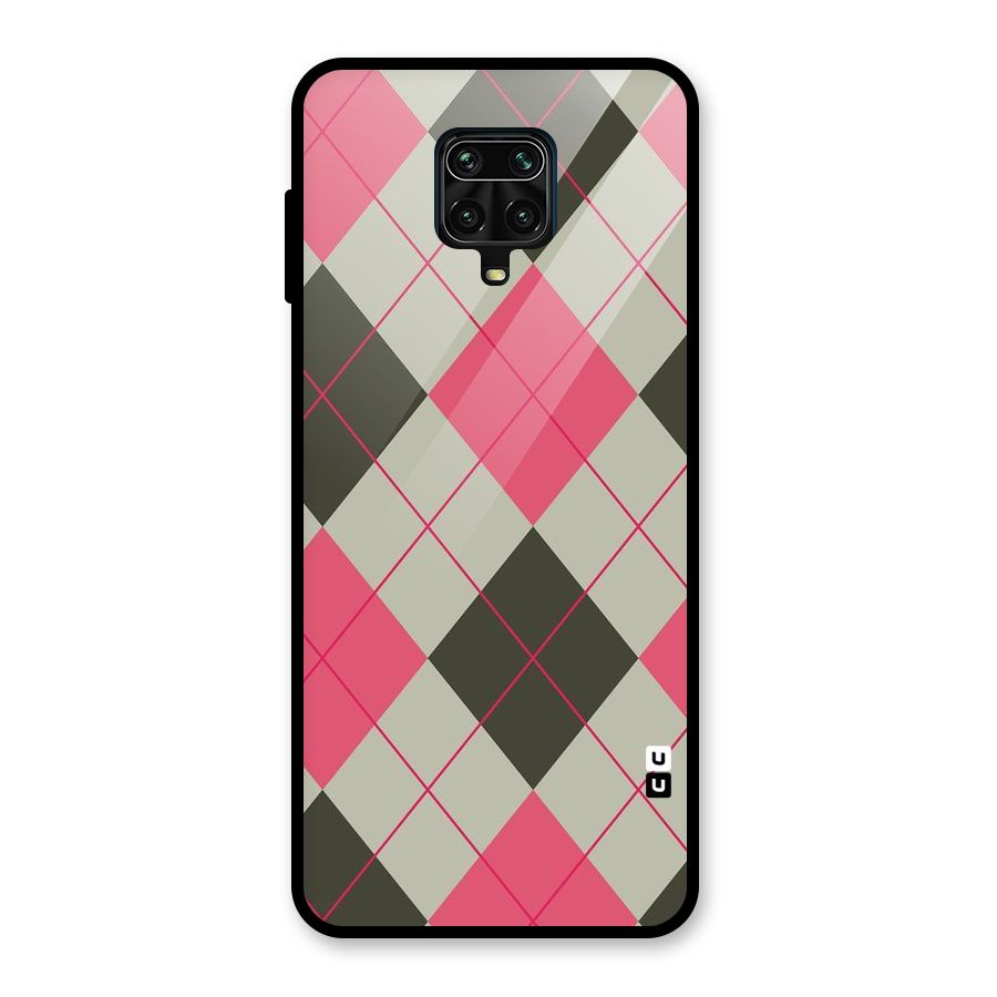 Check And Lines Glass Back Case for Redmi Note 10 Lite
