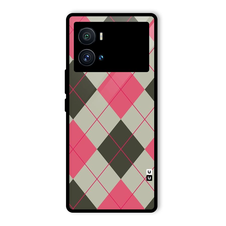 Check And Lines Glass Back Case for Vivo iQOO 9 Pro