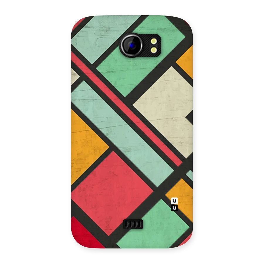 Check Colors Back Case for Micromax Canvas 2 A110