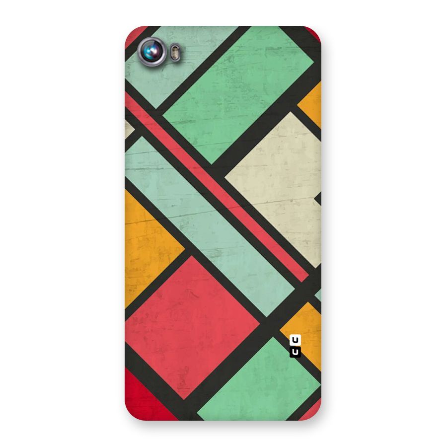 Check Colors Back Case for Micromax Canvas Fire 4 A107