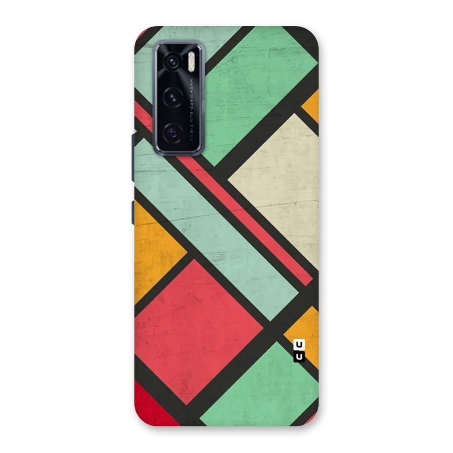 Check Colors Back Case for Vivo V20 SE