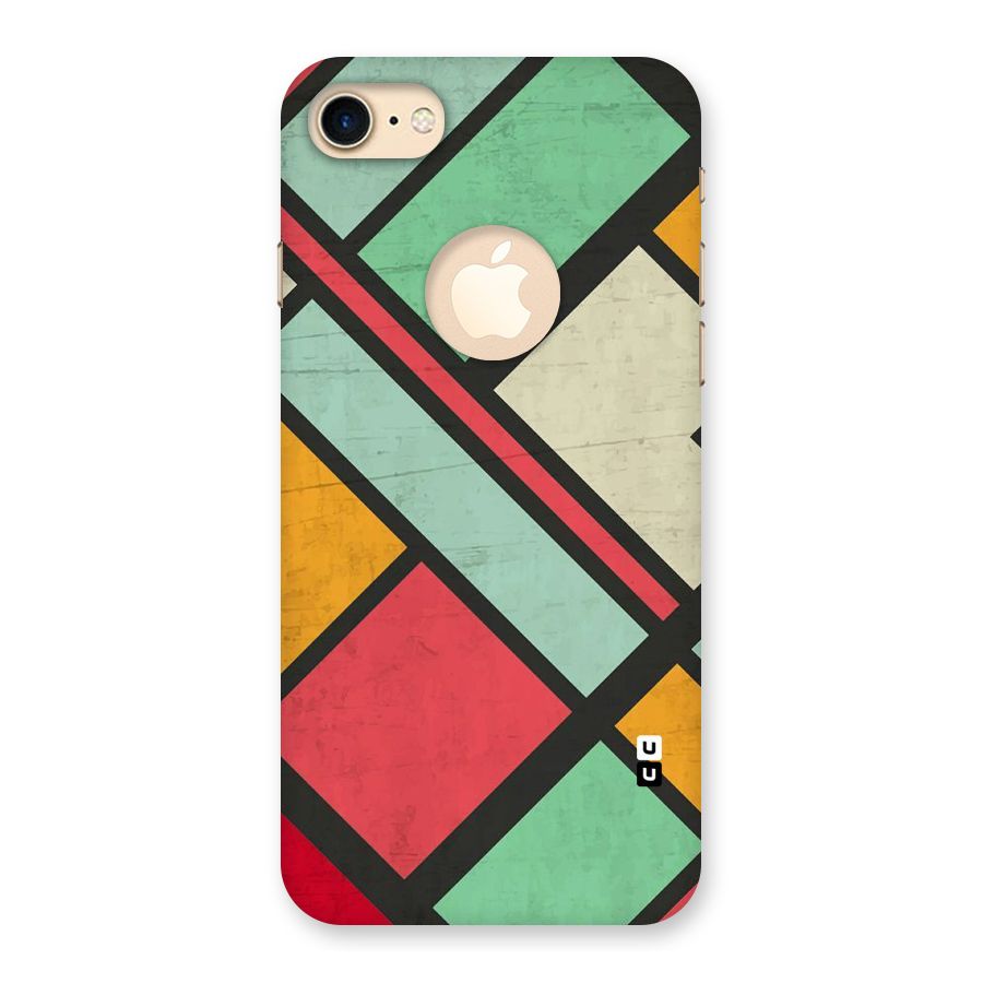 Check Colors Back Case for iPhone 7 Logo Cut