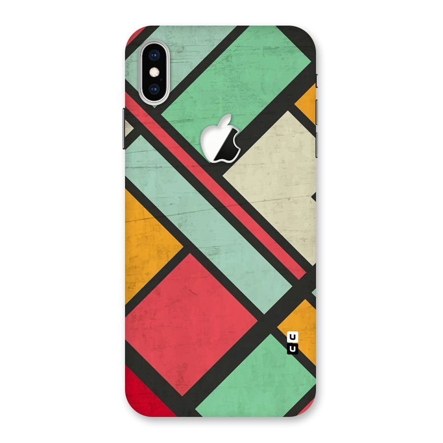 Check Colors Back Case for iPhone XS Max Apple Cut