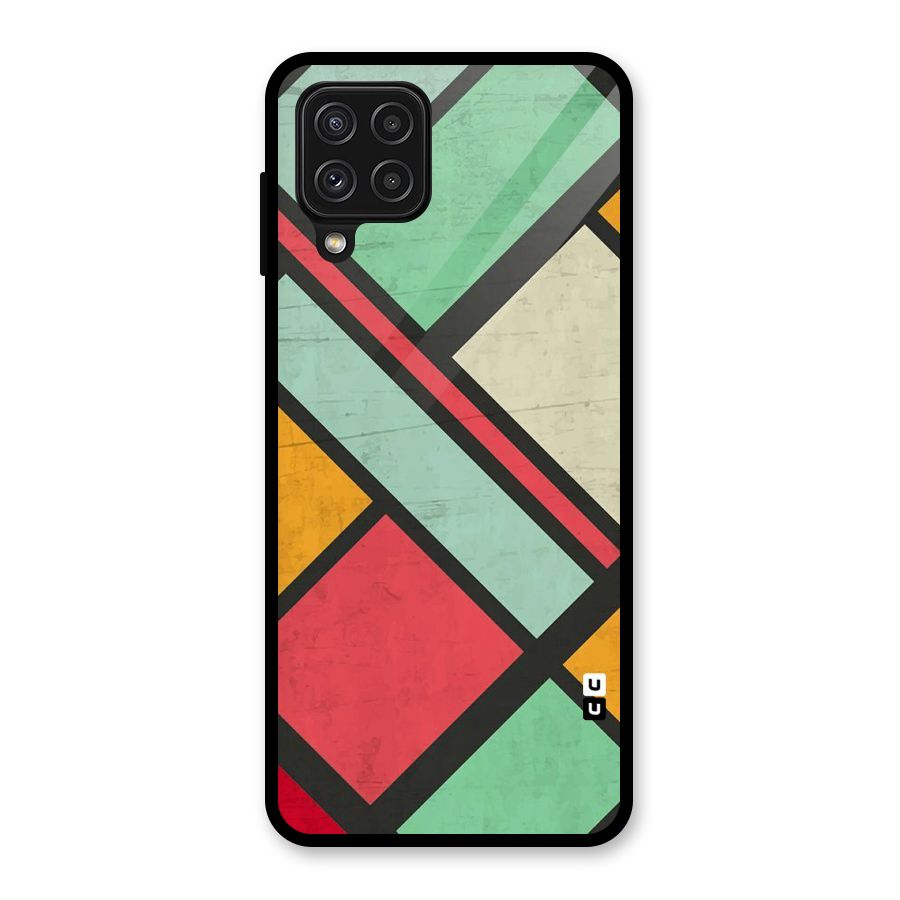 Check Colors Glass Back Case for Galaxy A22 4G