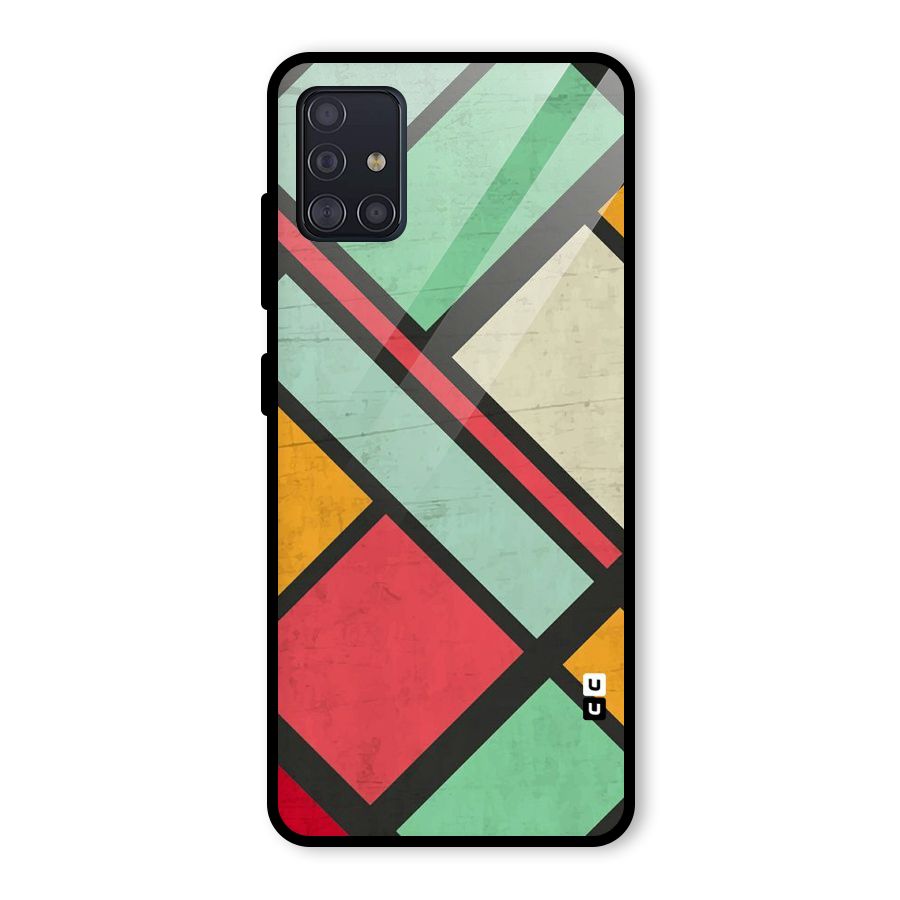 Check Colors Glass Back Case for Galaxy A51