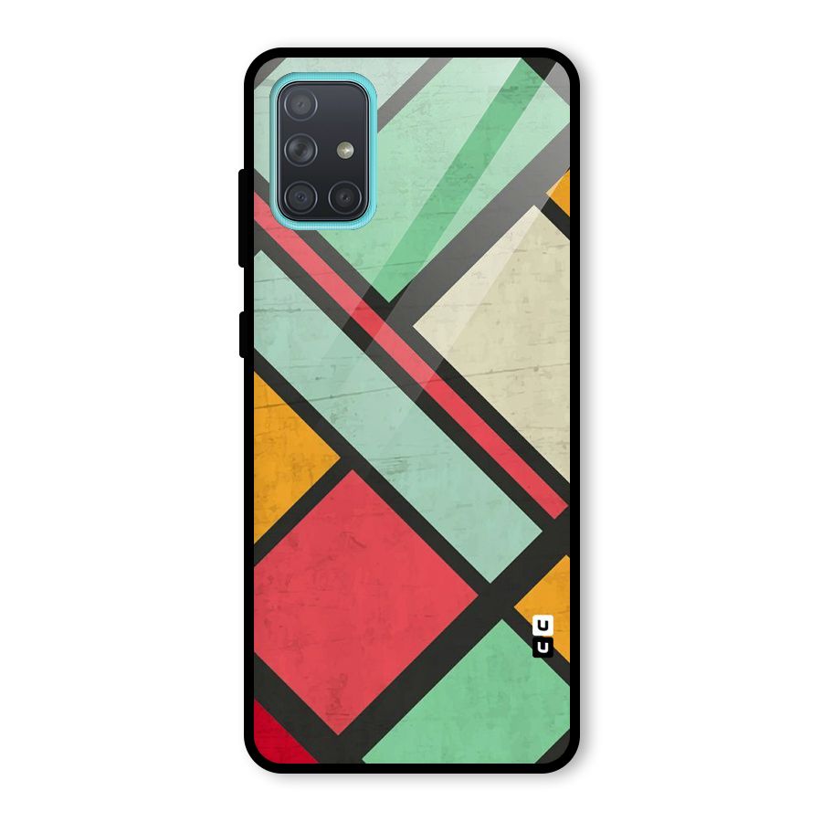 Check Colors Glass Back Case for Galaxy A71