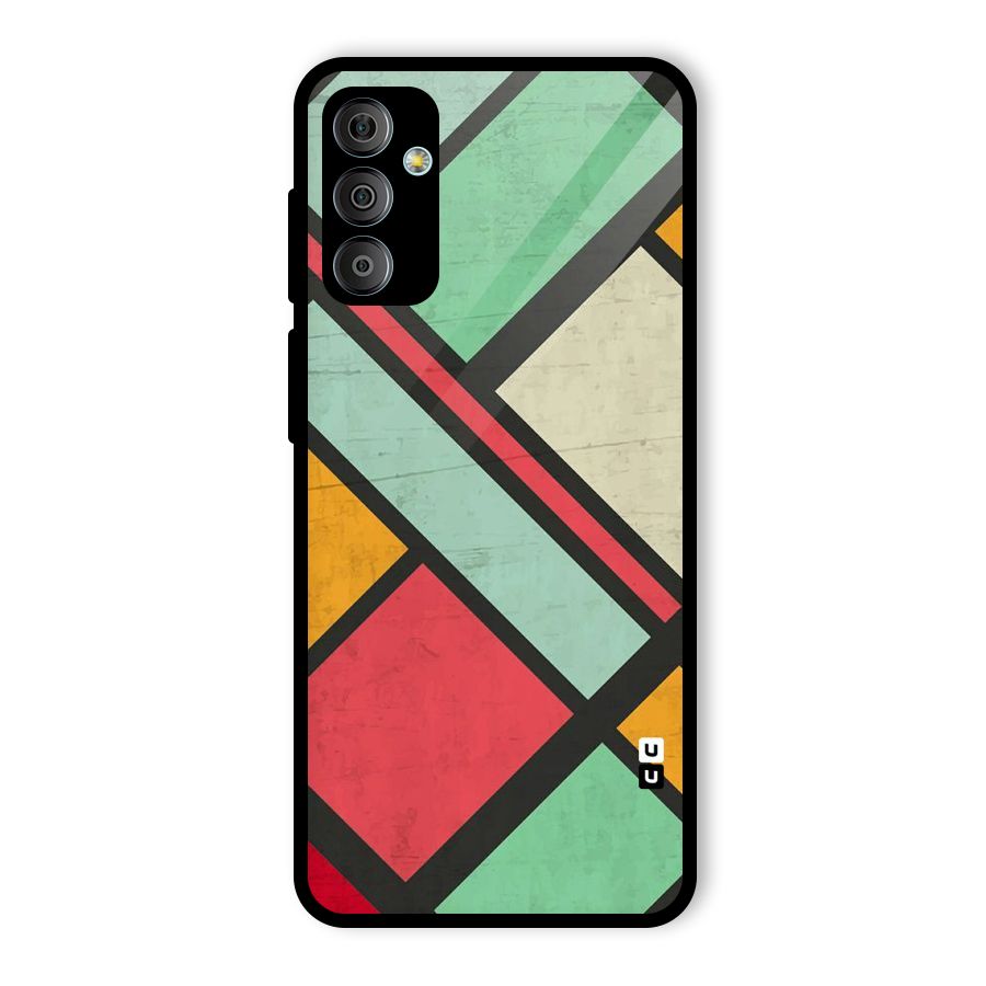 Check Colors Glass Back Case for Galaxy F23
