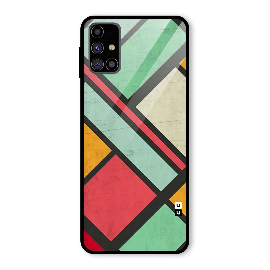 Check Colors Glass Back Case for Galaxy M31s