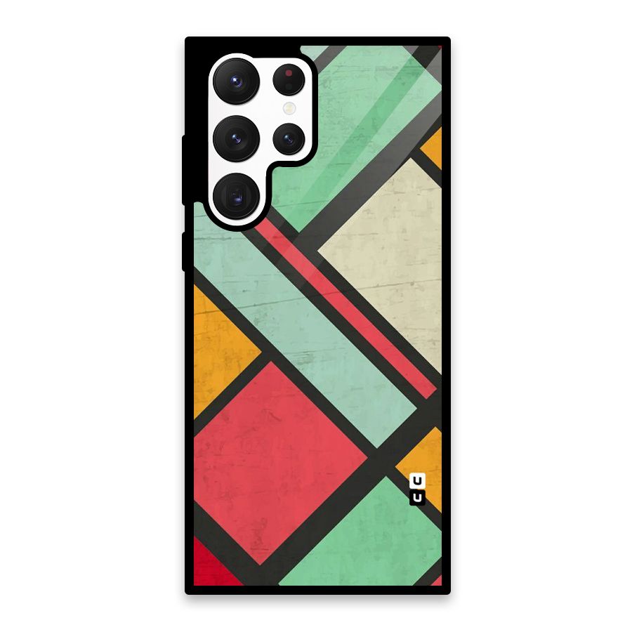 Check Colors Glass Back Case for Galaxy S22 Ultra 5G