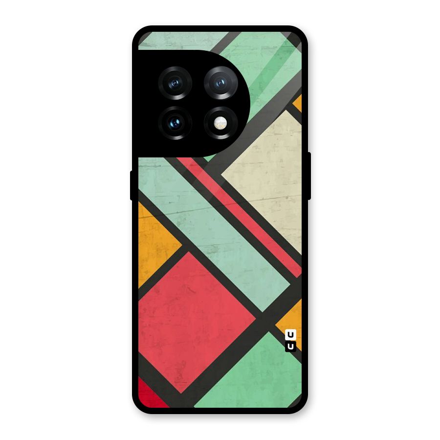 Check Colors Glass Back Case for OnePlus 11