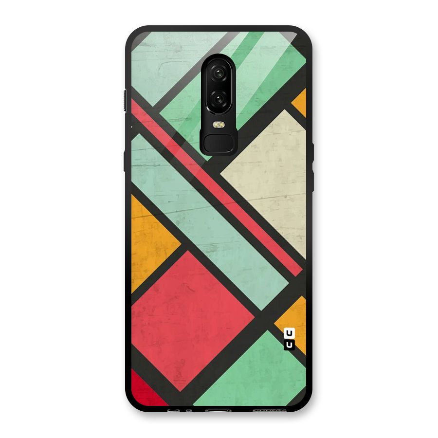 Check Colors Glass Back Case for OnePlus 6