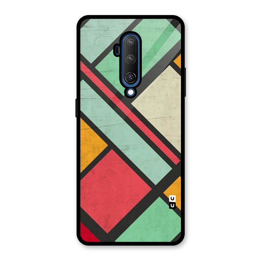 Check Colors Glass Back Case for OnePlus 7T Pro