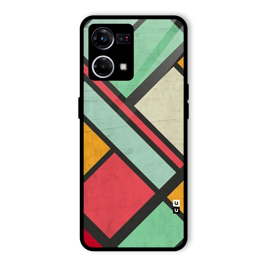 Check Colors Glass Back Case for Oppo F21 Pro 5G