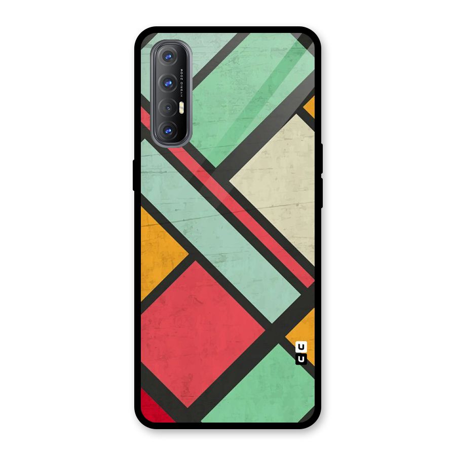 Check Colors Glass Back Case for Oppo Reno3 Pro