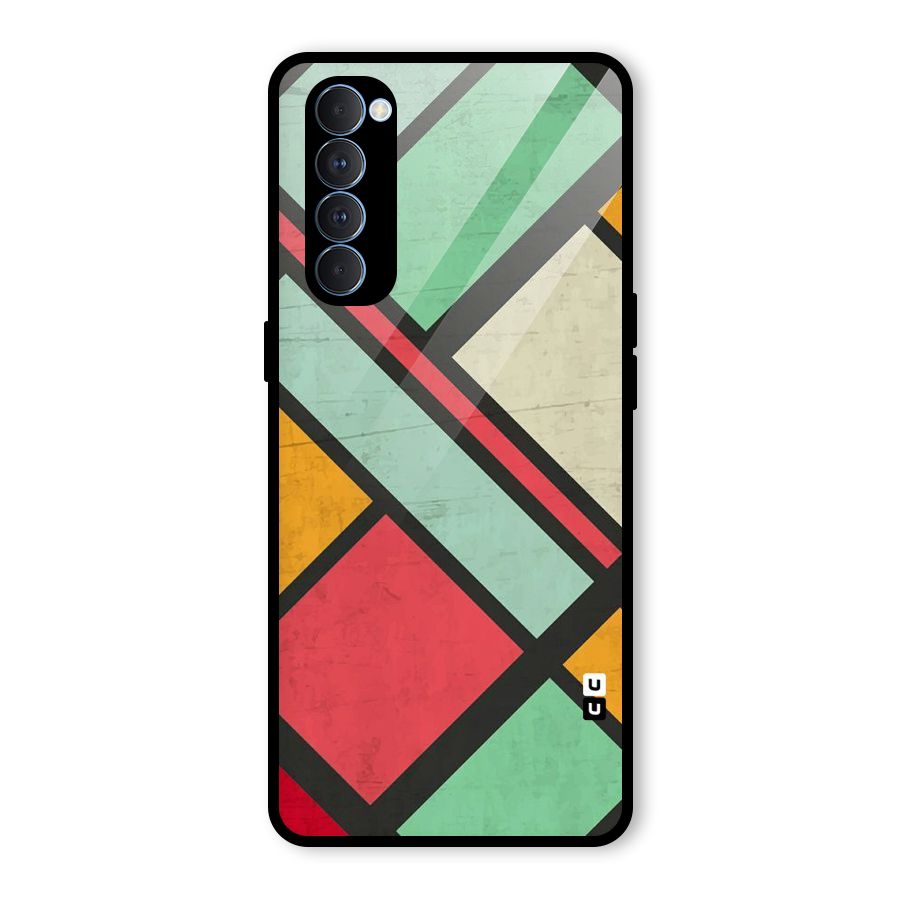 Check Colors Glass Back Case for Oppo Reno4 Pro