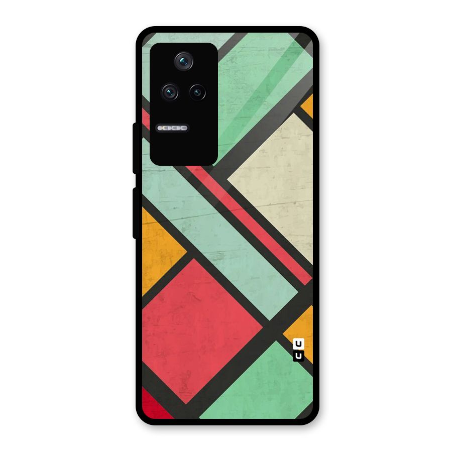 Check Colors Glass Back Case for Poco F4 5G