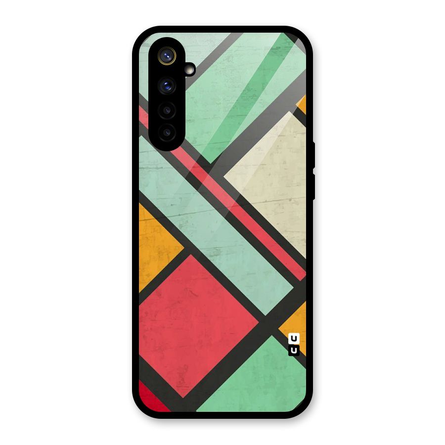 Check Colors Glass Back Case for Realme 6