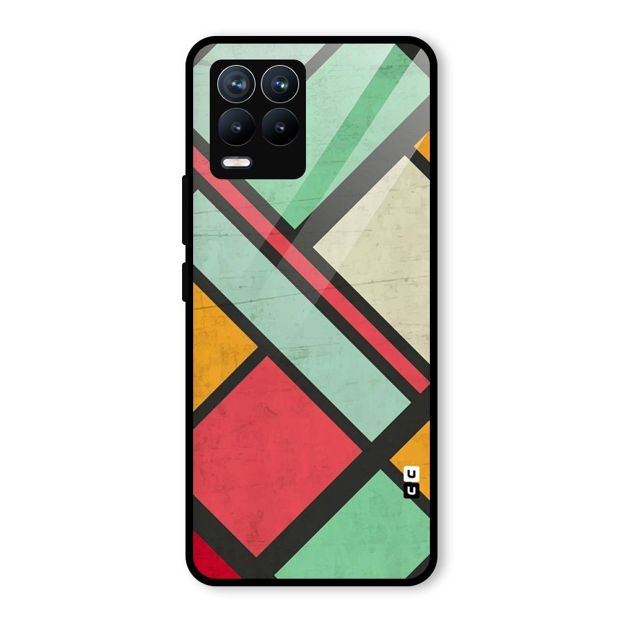 Check Colors Glass Back Case for Realme 8 Pro