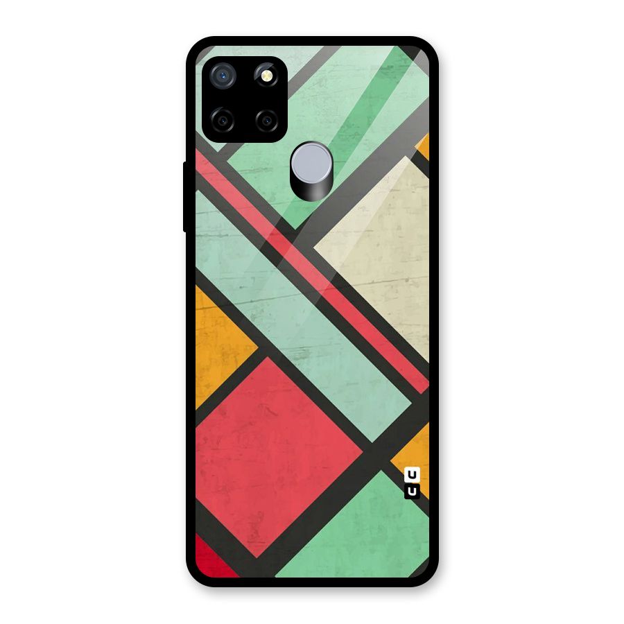 Check Colors Glass Back Case for Realme Narzo 20