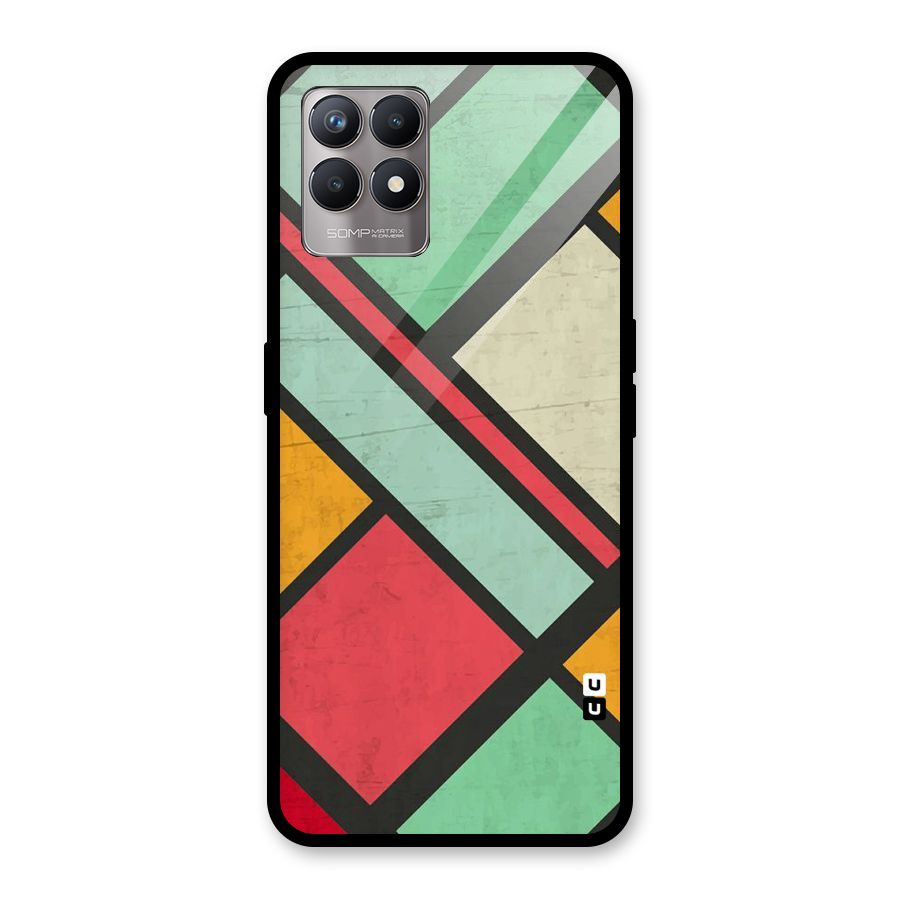 Check Colors Glass Back Case for Realme Narzo 50