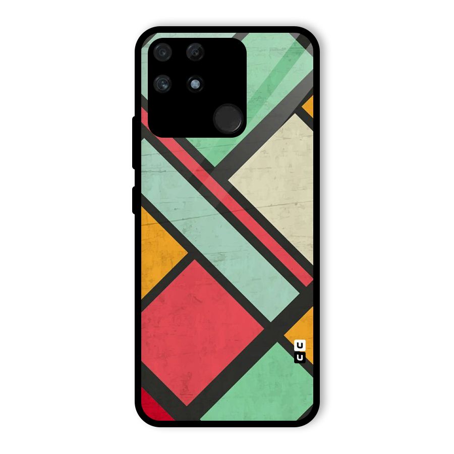 Check Colors Glass Back Case for Realme Narzo 50A