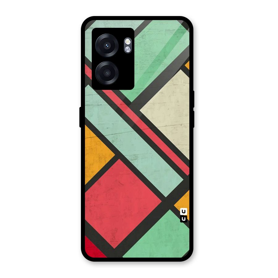 Check Colors Glass Back Case for Realme Narzo 50 5G