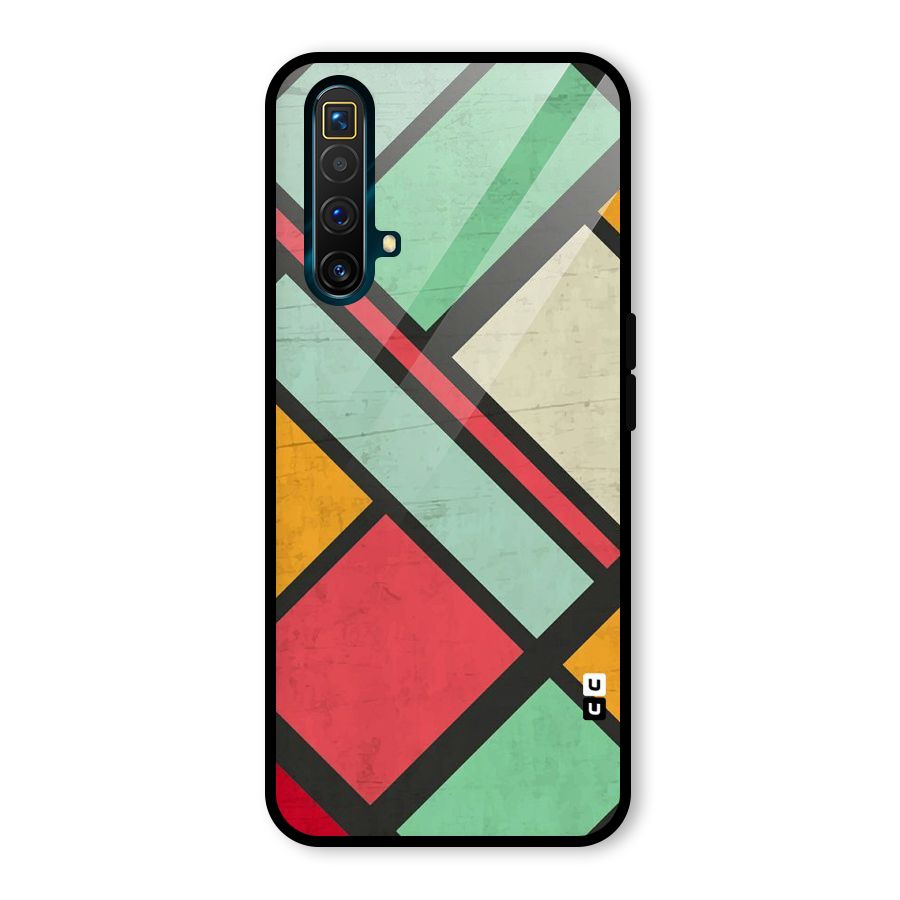 Check Colors Glass Back Case for Realme X3 SuperZoom