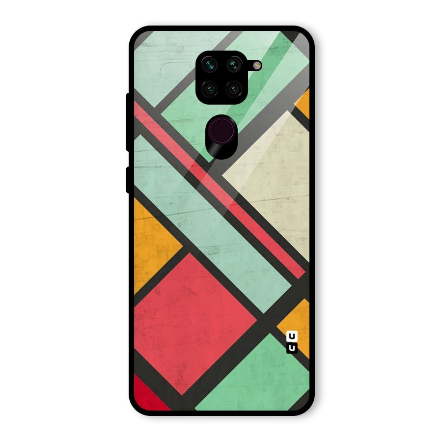 Check Colors Glass Back Case for Redmi Note 9