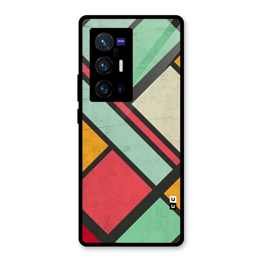 Check Colors Glass Back Case for Vivo X70 Pro Plus