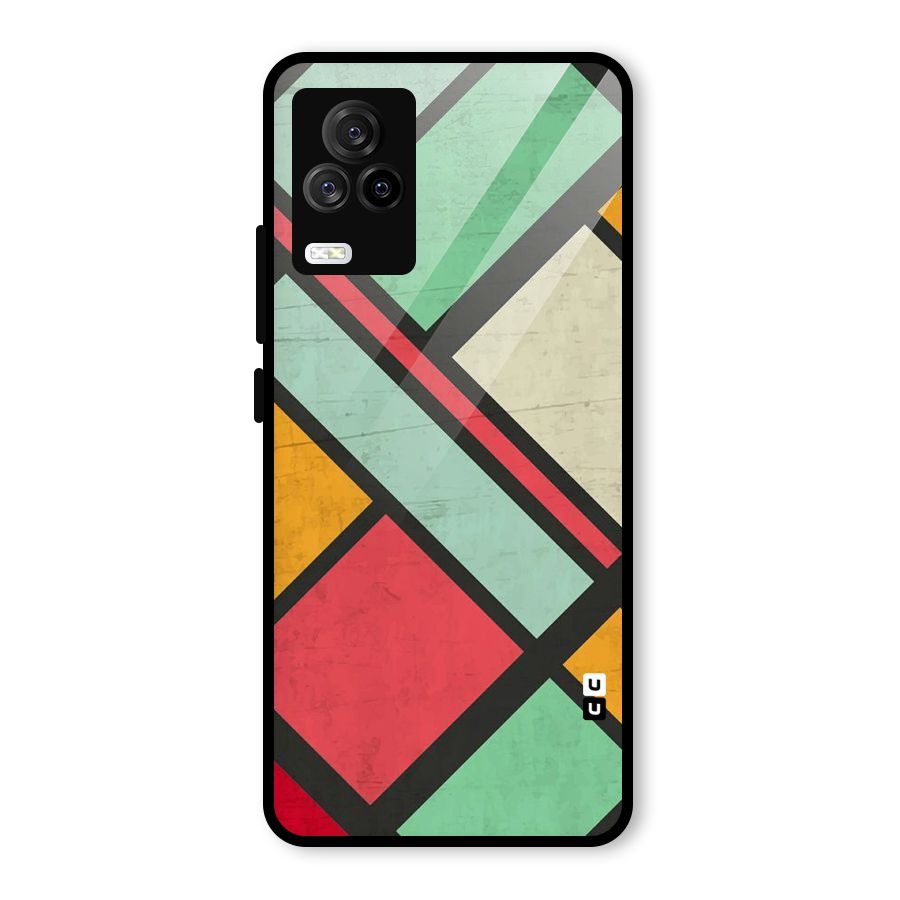 Check Colors Glass Back Case for Vivo iQOO 7 Legend 5G