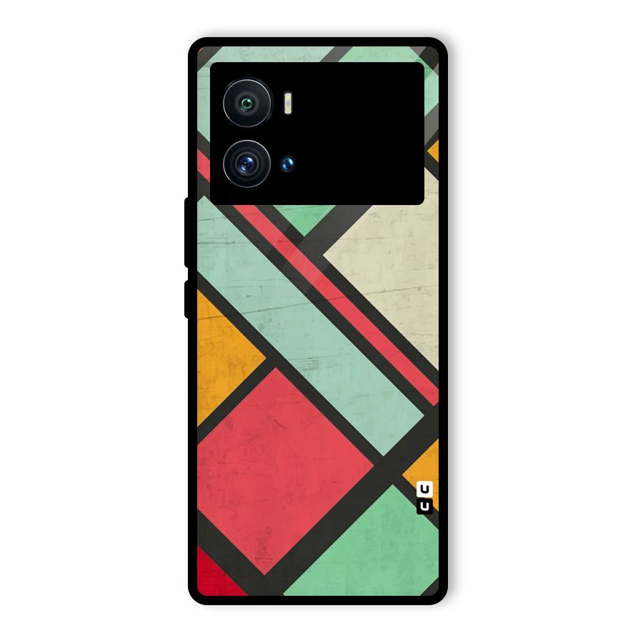 Check Colors Glass Back Case for Vivo iQOO 9 Pro