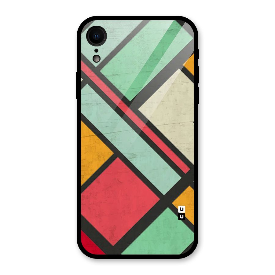 Check Colors Glass Back Case for XR
