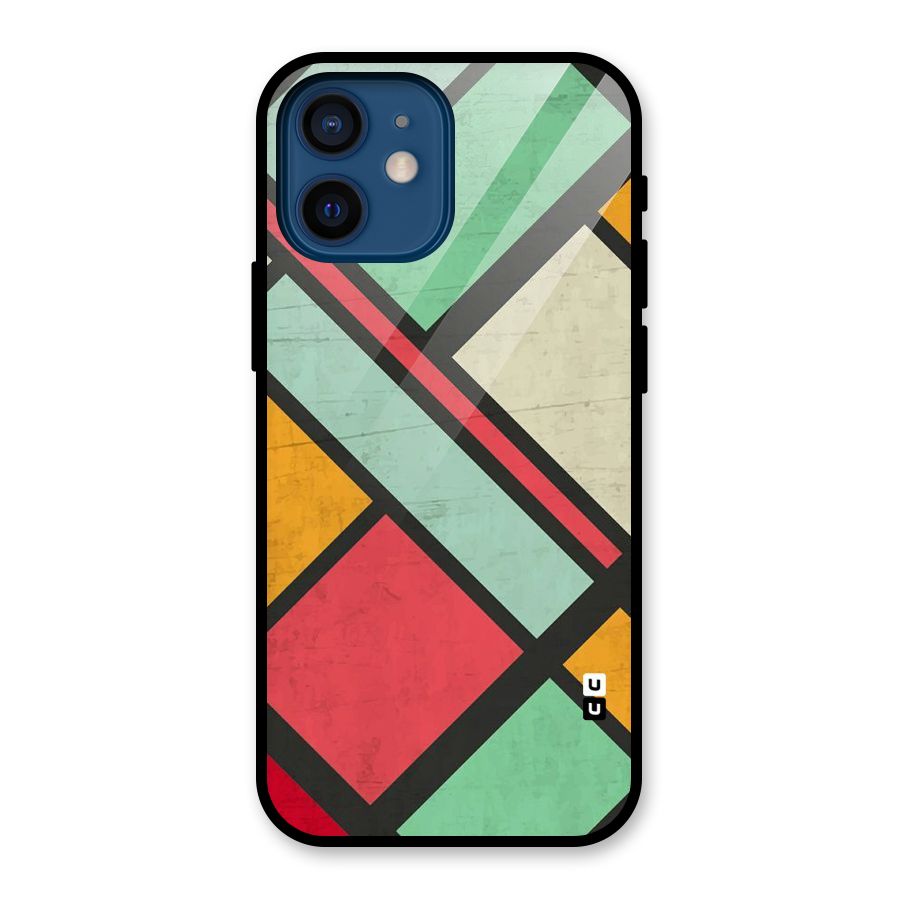 Check Colors Glass Back Case for iPhone 12 Mini