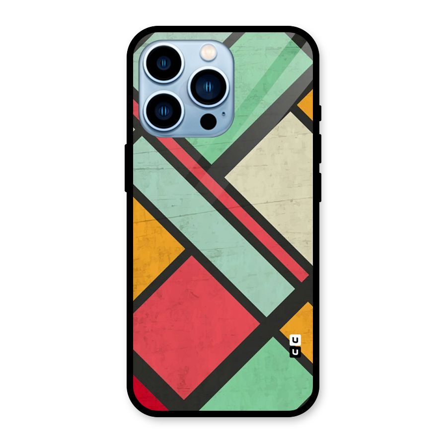 Check Colors Glass Back Case for iPhone 13 Pro