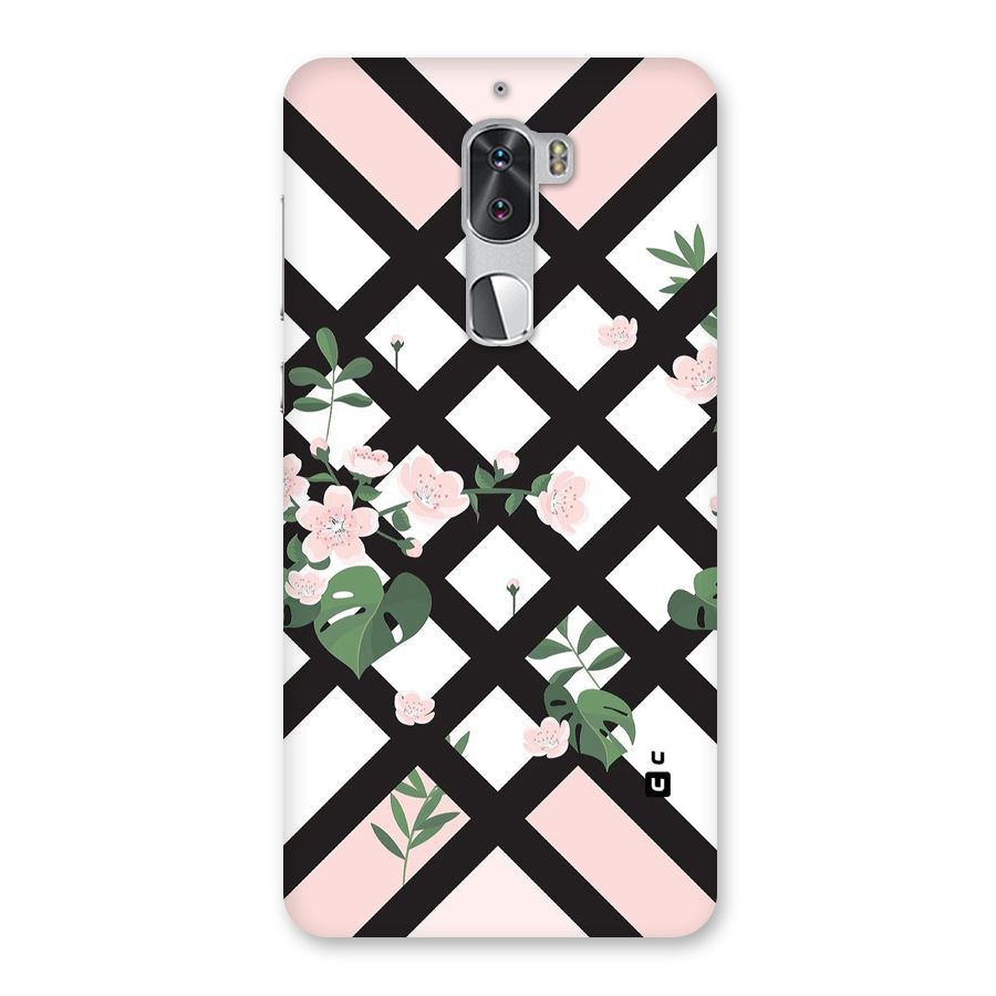 Check Floral Stripes Back Case for Coolpad Cool 1