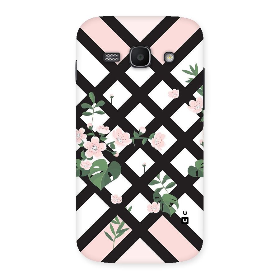 Check Floral Stripes Back Case for Galaxy Ace 3