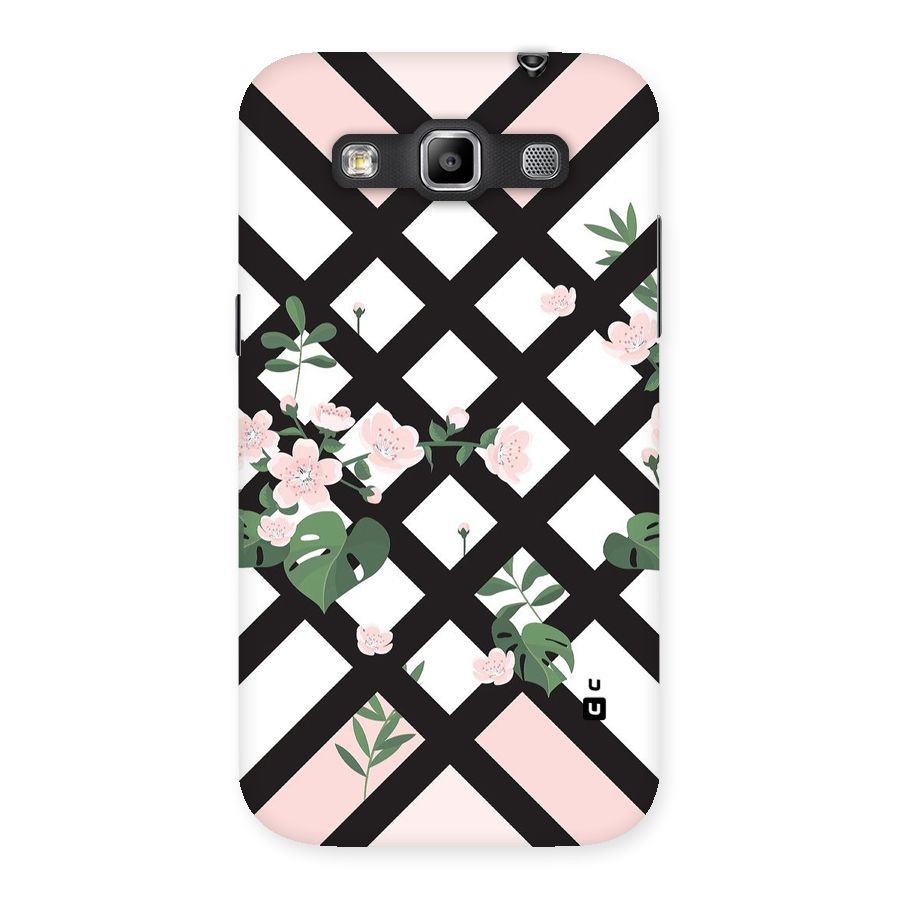 Check Floral Stripes Back Case for Galaxy Grand Quattro