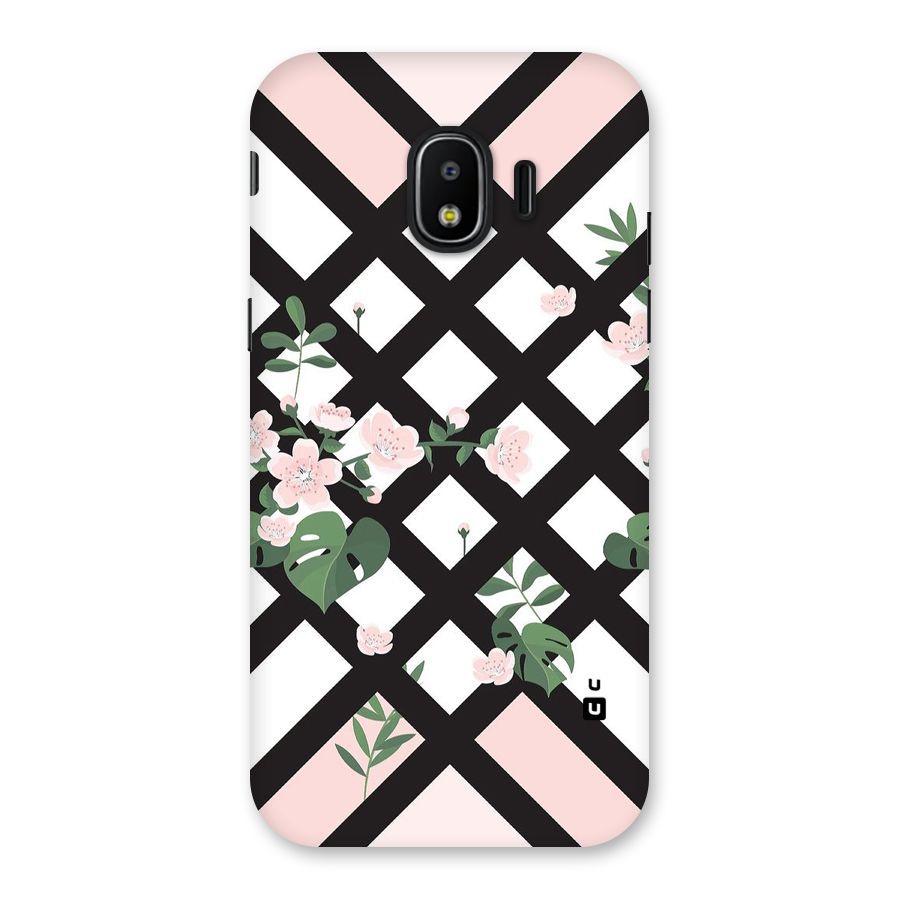 Check Floral Stripes Back Case for Galaxy J2 Pro 2018
